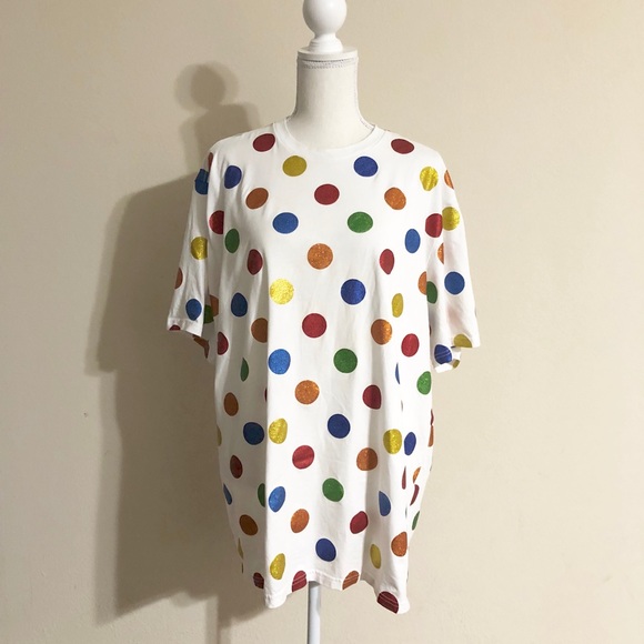 Converse Tops - 4/$25 - Converse Glitter Polka Dot Shirt.